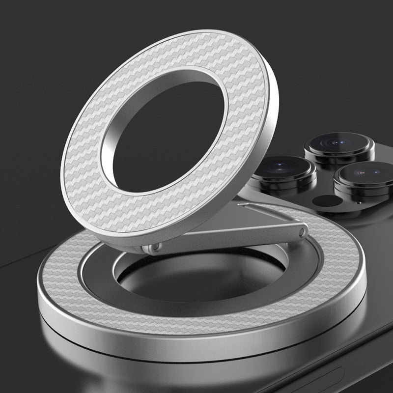 360 Degrees Rotating Car Folding Double-sided Magnetic Fastened Ring Mobile Phone Holder