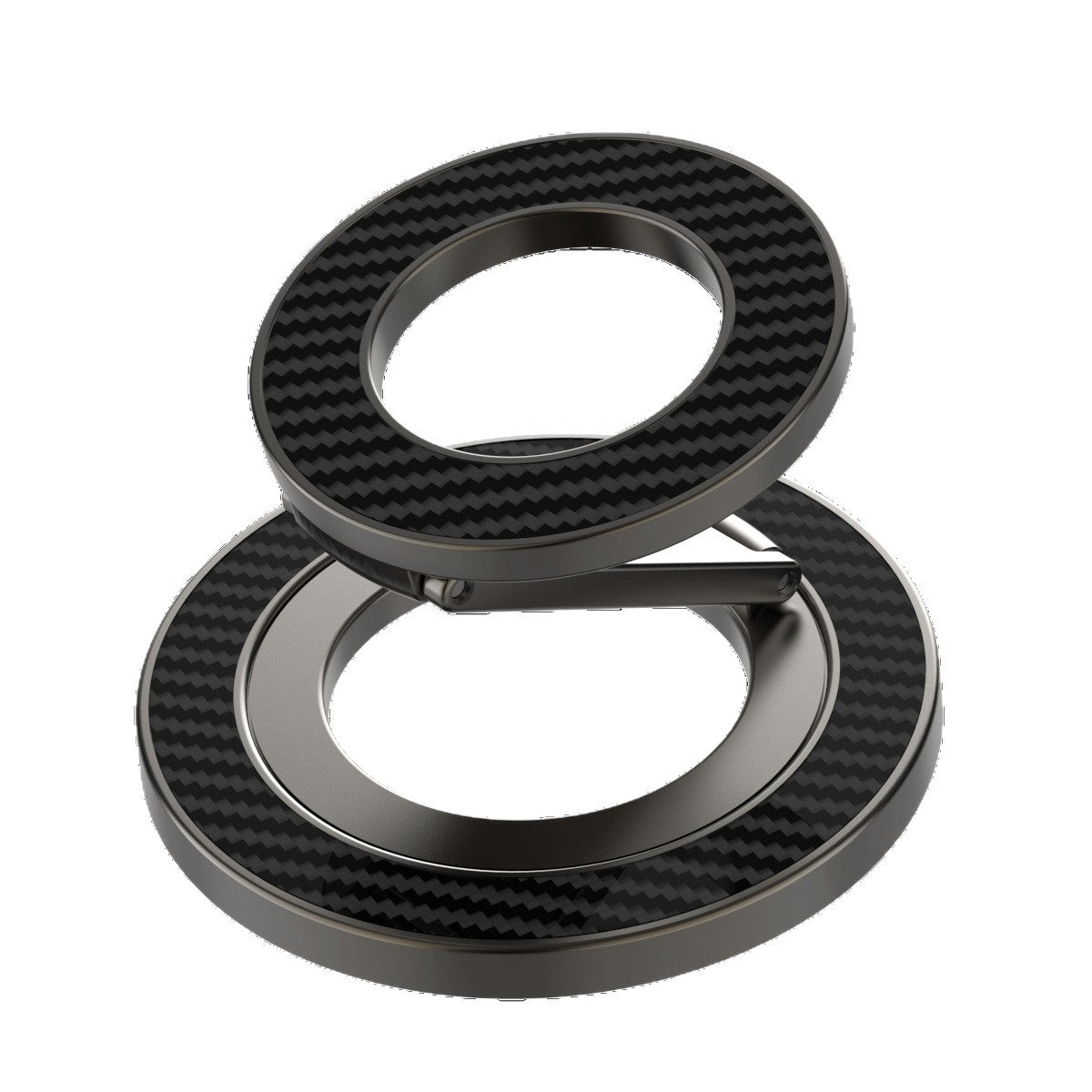 360 Degrees Rotating Car Folding Double-sided Magnetic Fastened Ring Mobile Phone Holder